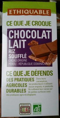 Chocolat au lait riz soufflé - 3760091721617