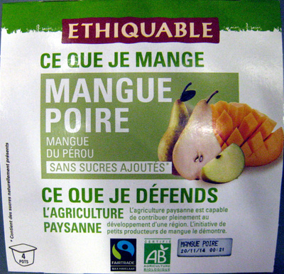 Mangue Poire bio Ethiquable - 3760091723727