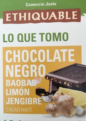 Chocolate negro: baobab, limón y jengibre - 3760091726247