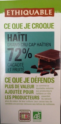 Haïti Grand cru Cap Haïtien 72% Cacaoté et Fruité - 3760091726650