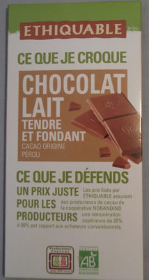 Chocolat au lait tendre et fondant - 3760091726674