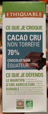 Cacao cru 70% - 3760091728838