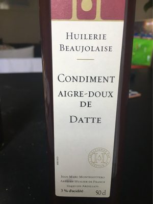 Condiment Aigre-doux de datte - 3760108453258