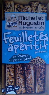 Feuilletés Apéritif Pur Beurre aux Sésames et Graines de Pavot - 3760122961845