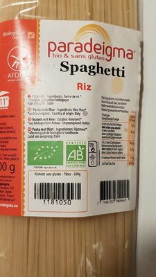 Paradeigma Pasta With Rice Spaghetti - 3760152700445