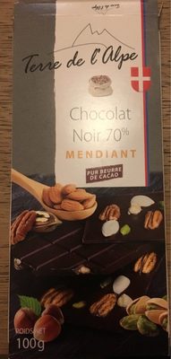 Chocolat noir 70% mendiant - 3760165988625