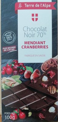 Chocolat Noir Mendiant Cranberries - 3760165988632