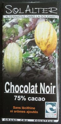 Chocolat Noir 75% cacao - 3760170550206