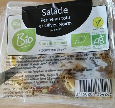 Salade de penne au tofu et olives - 3760201334263