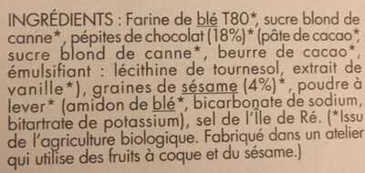 Préparation Bio Pour Cookies Pépites De Chocolat Et Sésame - 3770002297131