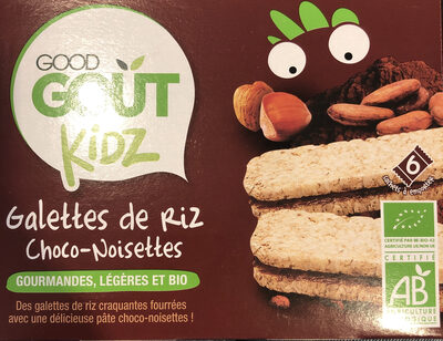 Galettes de riz choco-noisettes-Good Gout Kidz-120g - 3770002327869