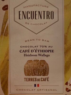 Chocolat 70% au cafe d'ethiopie - 3770009530170