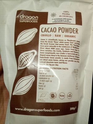 Poudre de cacao Criollo crue 100% - 3800225476836