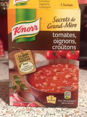 Soupe tomates, oignons, croûtons - 4000400156433