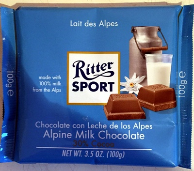 Chocolat supérieur au lait des Alpes - 4000417018007