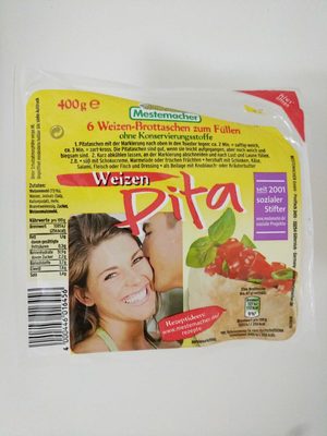 Mestemacher Pita Brottaschen Weizen 400 g - 4000446016456
