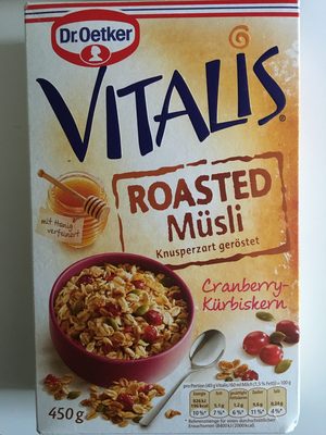 Dr.Oetker Vitalis Roasted Müsli Cranberry-Kürbiskern 450G - 4000521014360