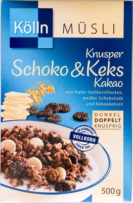 Kölln Müsli Knusper Schoko & Keks Kakao 500G - 4000540003246