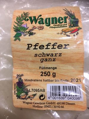 Pfeffer Schwarz ganz - 4001639040098