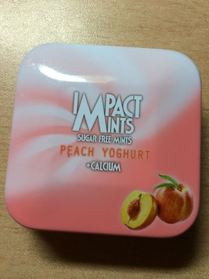 IMPACT MINTS peach yoghurt flavored minds sugar free - 4005292002127