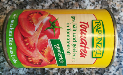Rapunzel Tomaten Geschält Und Geviertelt, 400 GR Dose - 4006040030409