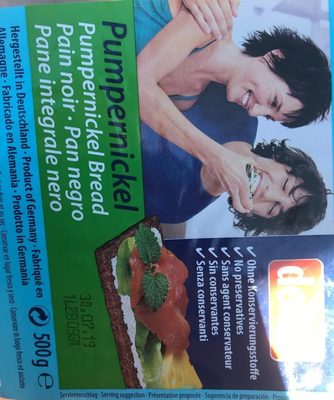 Bulk Deal 12 X Delba Pumpernickel Bread 500G - 4007933353049