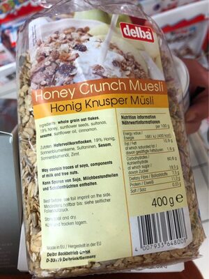 Honey crunch muesli - 4007933648008