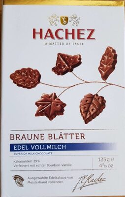 Hachez Braune Blätter Vollmilch - 4008155000346