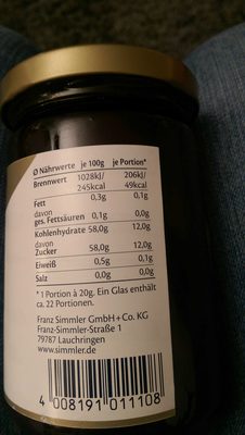 Simmler Konfitüre EXTRA Sauerkirsche 450 g - 4008191011108