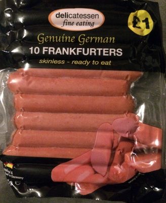 Genuine German - 10 Frankfurters - skinless ready to eat - 4010198022773