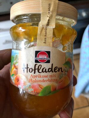 Hofladen Aprikose mit Holunderblüte - 40118093