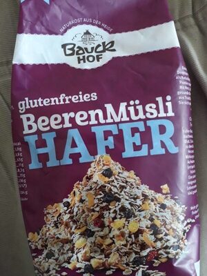 Bauckhof Bio glutenfreies Beerenmüsli Hafer 425 g - 4015637824284