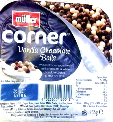 Corner vanilla chocolate balls - 4025500165512