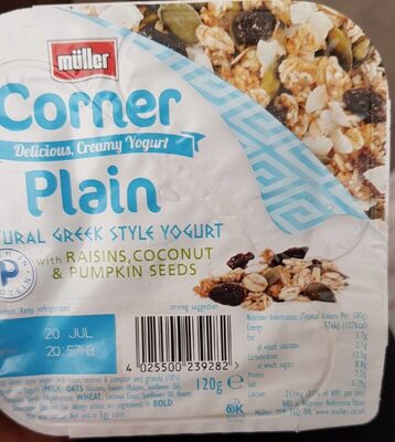 Muller corner plain. Natural Geek style yogurt - 4025500239282