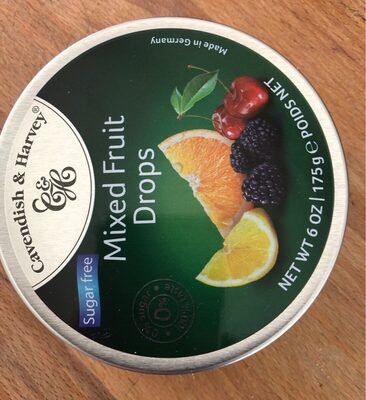 Cavendish & Harvey Mixed Fruit Drops Zuckerfrei - 4037719065002