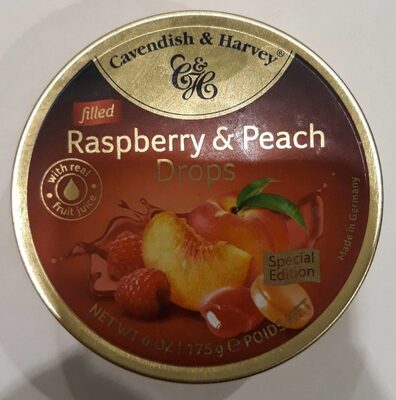 Raspberry & peach drops - 4037719068157