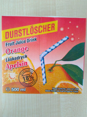 Durstlöscher Erfrischungsgetränk Orange - 40413822
