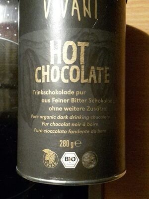 Vivani Hot Chocolate Pur, Geraspelte Schokolade, 280 GR Dose - 4044889000900