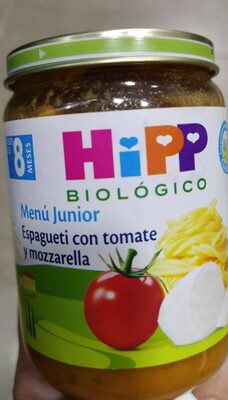 Hipp Spaghetti Con Tomate y Mozzarella - Desde Los 8 Meses - 4062300242081