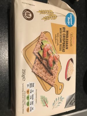 Wholegrain Rye Crispbread with Sesame Seeds - 40874302