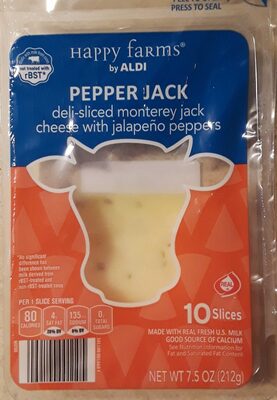 Deli-sliced monterey jack cheese with jalapeno peppers - 4099100001105