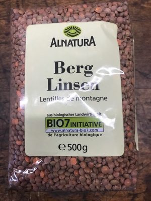 Alnatura Bio Berglinsen 500G - 4104420010666