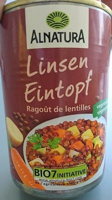 Alnatura Bio Linsen Eintopf 400G - 4104420020429