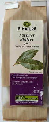 Alnatura Bio Lorbeer Blätter ganz 8G - 4104420028364