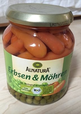 Alnatura Bio Erbsen & Karotten 340G - 4104420034181
