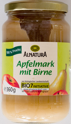 Alnatura Bio Apfelmark mit Birne 360 g - 4104420034549