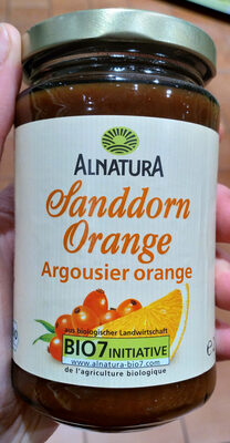 Alnatura Bio Fruchtaufstrich Sanddorn-Orange 250G - 4104420037267