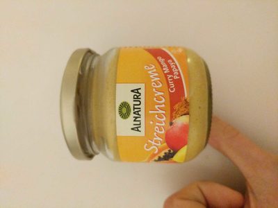 Alnatura Bio Streichcreme Curry Mango Papaya 180 g - 4104420046023