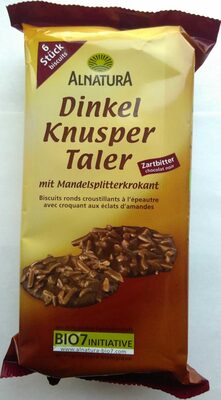 Alnatura Bio Dinkel Knusper Taler Zartbitter 100G - 4104420053786
