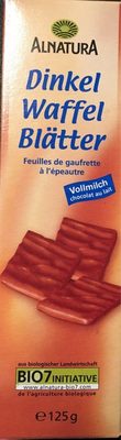 Alnatura Bio Dinkel Waffel Blätter Vollmilch 125G - 4104420054165